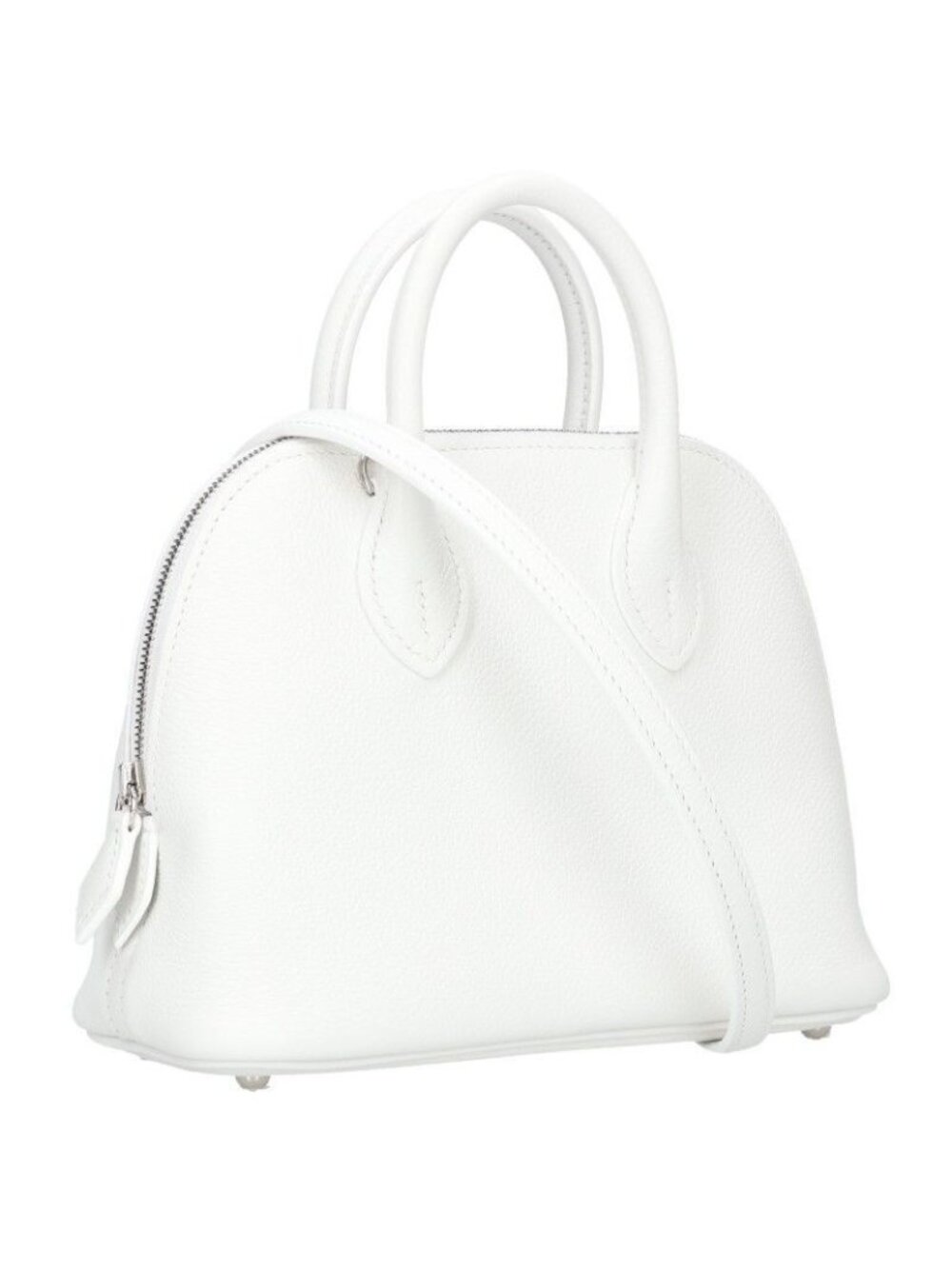Hermes Bolide 1923 Mini 18 Silver Evercolor New White Shoulder Bag 18